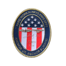 Custom Navy Military American Antique Gold Challenge Coin fabricant Police 3d Heavy Army Chief Challenge Coin